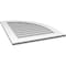 Ekena Millwork Quarter Round Top Right Surface Mount PVC Gable Vent w/ 3-1/2"W x 1"P Standard Frame, 26"W x 34"H GVPQR26X3401SN - alternate 5